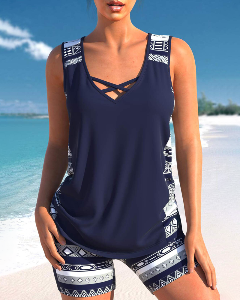 Quick-dry Hot Spring Beach Two-Piece Set