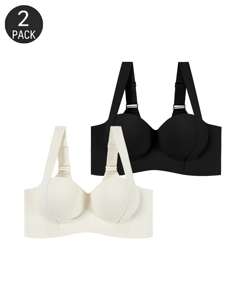 Wireless Seamless Push-Up Bra with Side Support
