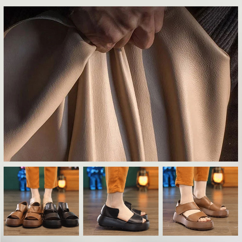 Retro Thick Sole Velcro Sandals