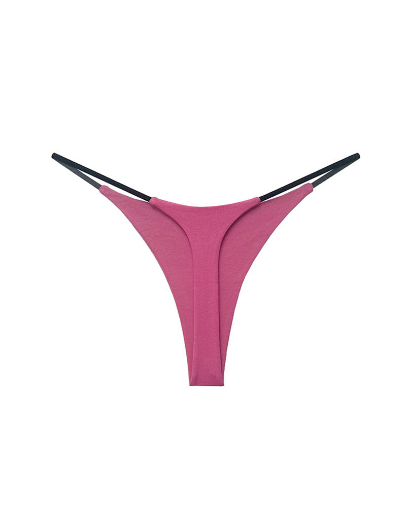 Double-Layer String Cotton T-Back Thong