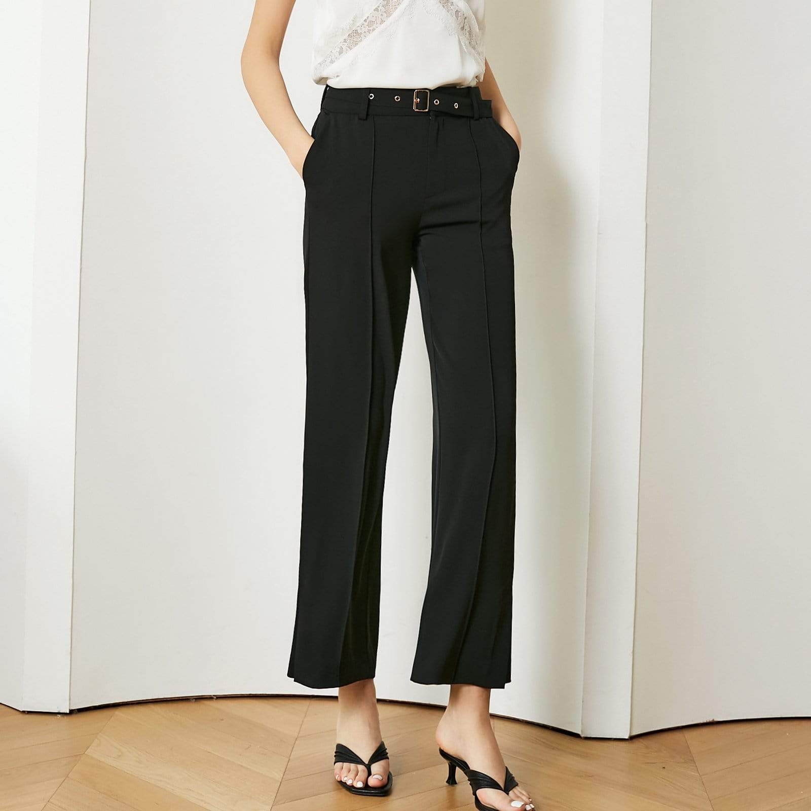 Studded Oxford Pants