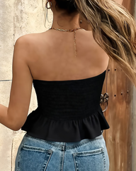 Bohemian Printed Vacation Floral Strapless Tube Top
