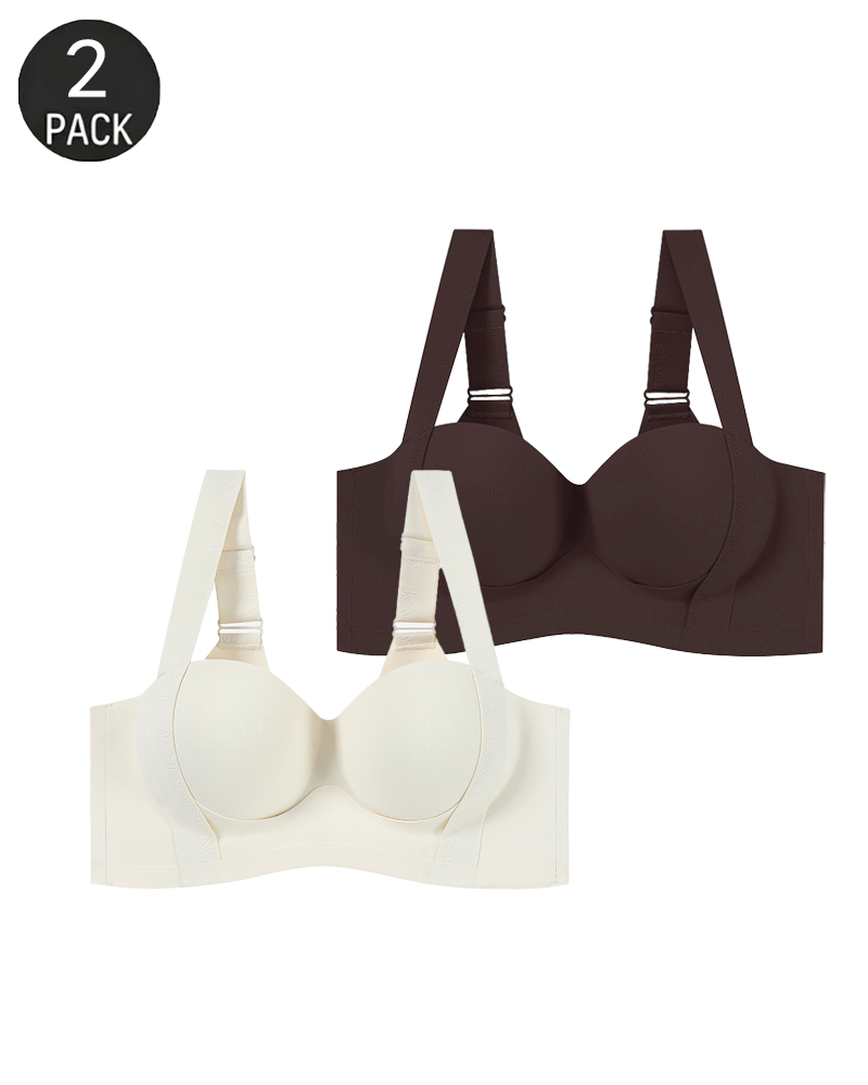 Wireless Seamless Push-Up Bra with Side Support