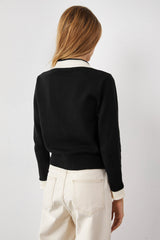 Adelyn Black Pocketed Cardigan