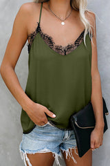 Stay Sweet Lace Spaghetti Cami Top - 3 Colors