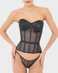 Sleek Mesh Supportive Push-Up Corset
