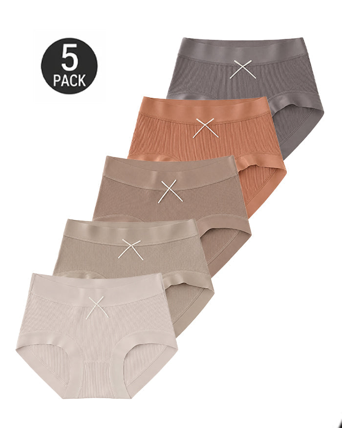 5-Pack Cotton Soft Stretchy Seamless Briefs