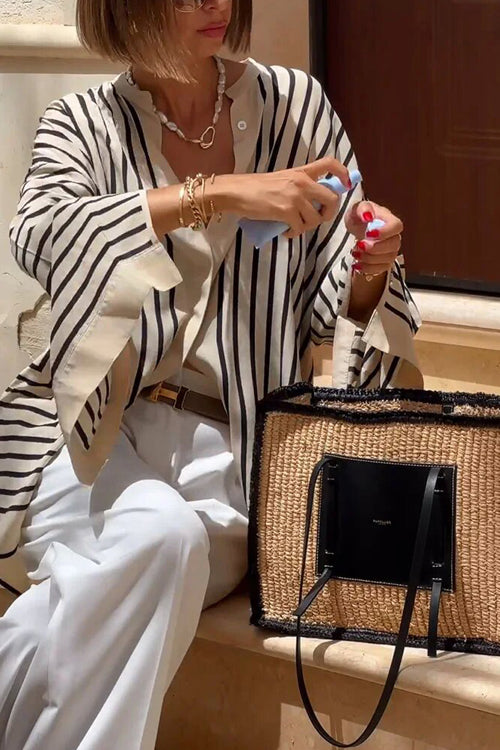 With Ease Striped Long Sleeve Top