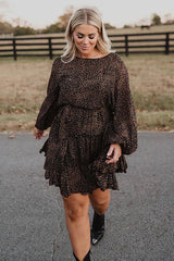 Love You So Print Flare Mini Dress