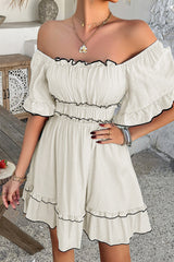 Close to Your Heart Ruffled Mini Dress - 4 Colors