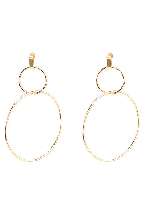 Exaggerated Metallic Ring Earring