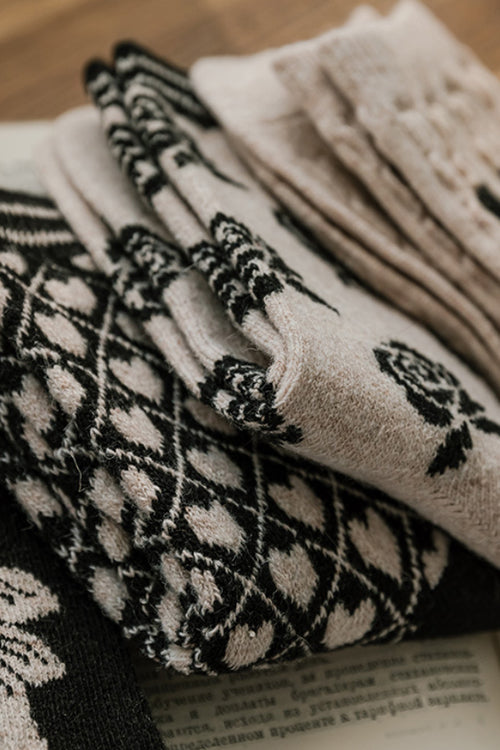 Vintage Girl Cotton Socks