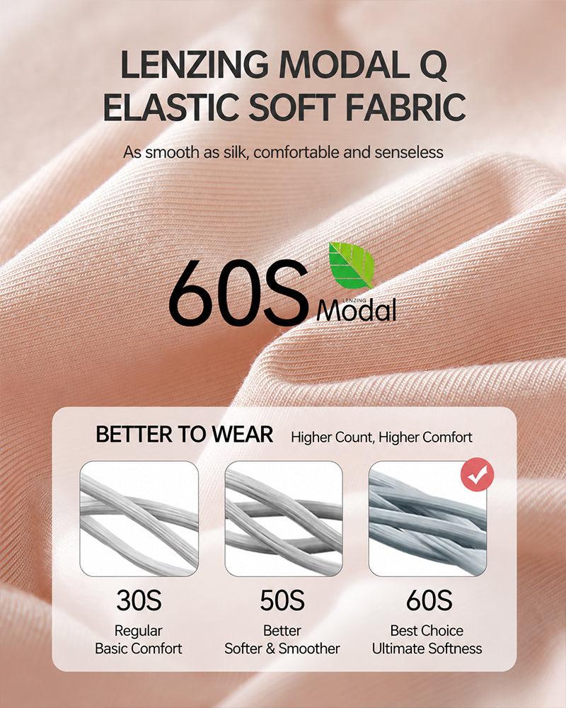 5-Pack Mid Waist Seamless Modal Silk Antibacterial Crotch Briefs