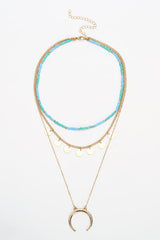Bead Pendant Moon Necklace