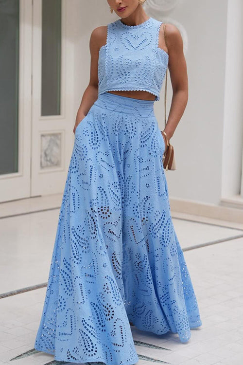 Modern Romantic Crochet Maxi Dress Suit - 5 Colors