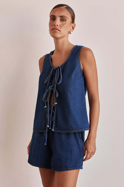 Unexpected Time Denim Two-Piece Suit - 2 Colors