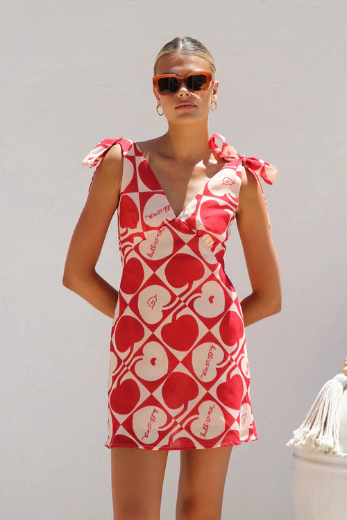 Your Sweetie Print Tie-Strap Mini Dress - 3 Colors