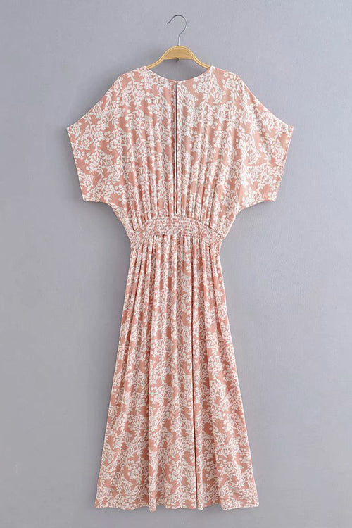 Print High-Slit Maxi Dress