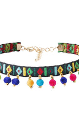Ethnic Fluffy Ball Choker