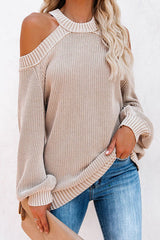 Sweetest Treat Cold Shoulder Knit Sweater - 3 Colors