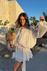 Captivate Me Layered Long Sleeve Mini Dress