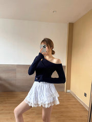 Asymmetric Twist Long-Sleeve Top