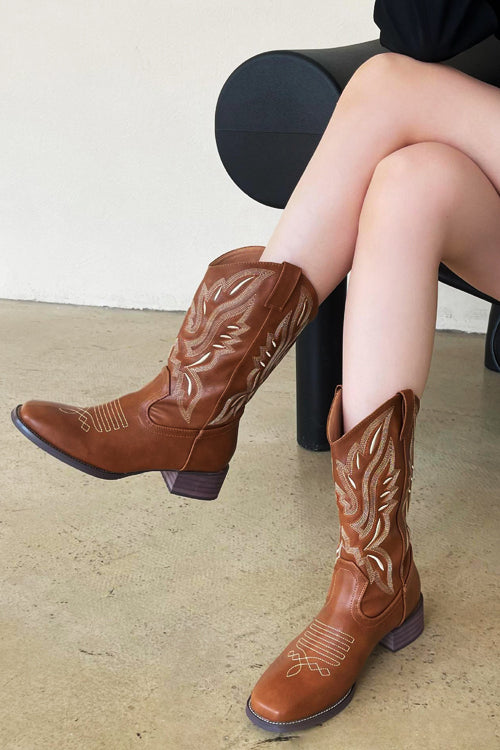 Legend Faux Leather Western Boot - 2 Colors