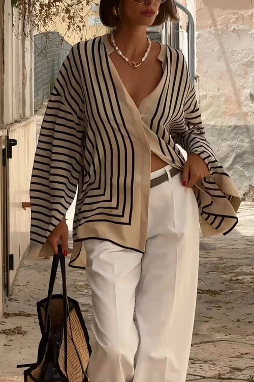 With Ease Striped Long Sleeve Top