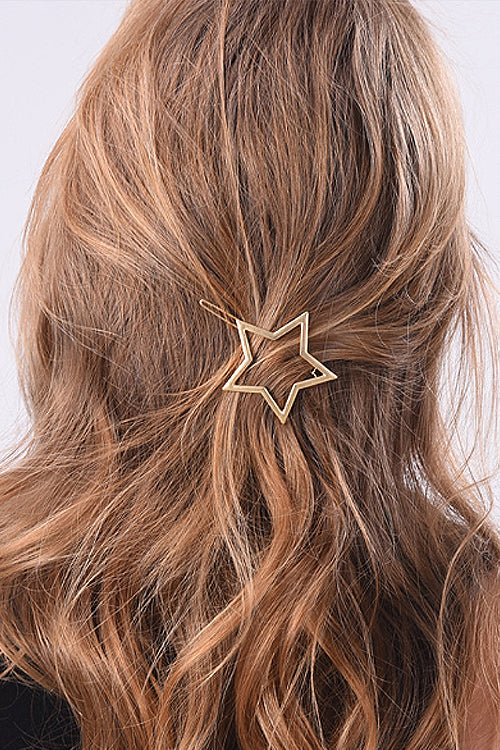 Golden Star&Heart Hairpin