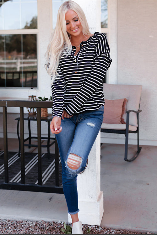 Chase Your Dreams Striped Long Sleeve Top