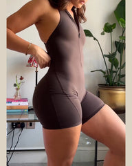 Women's Bodycon One Piece Romper Sleeveless Tank Top Shorts Jumpsuit