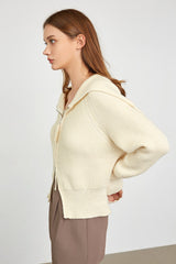 Niah Beige Long Sleeve Cardigan
