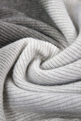 Grey Two-Tone Knit Sweater