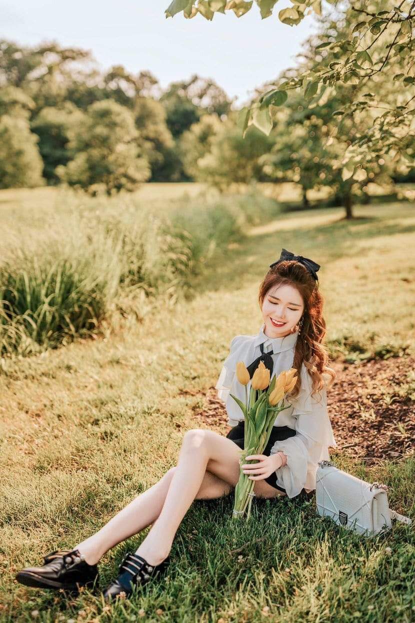 Oleander White Ruffled Blouse