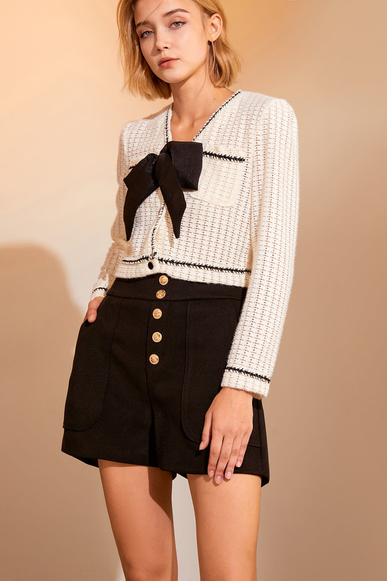 Maria White Semi-Sheer Blouse