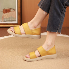 New Thick Soled Fashionable Leather Sandals