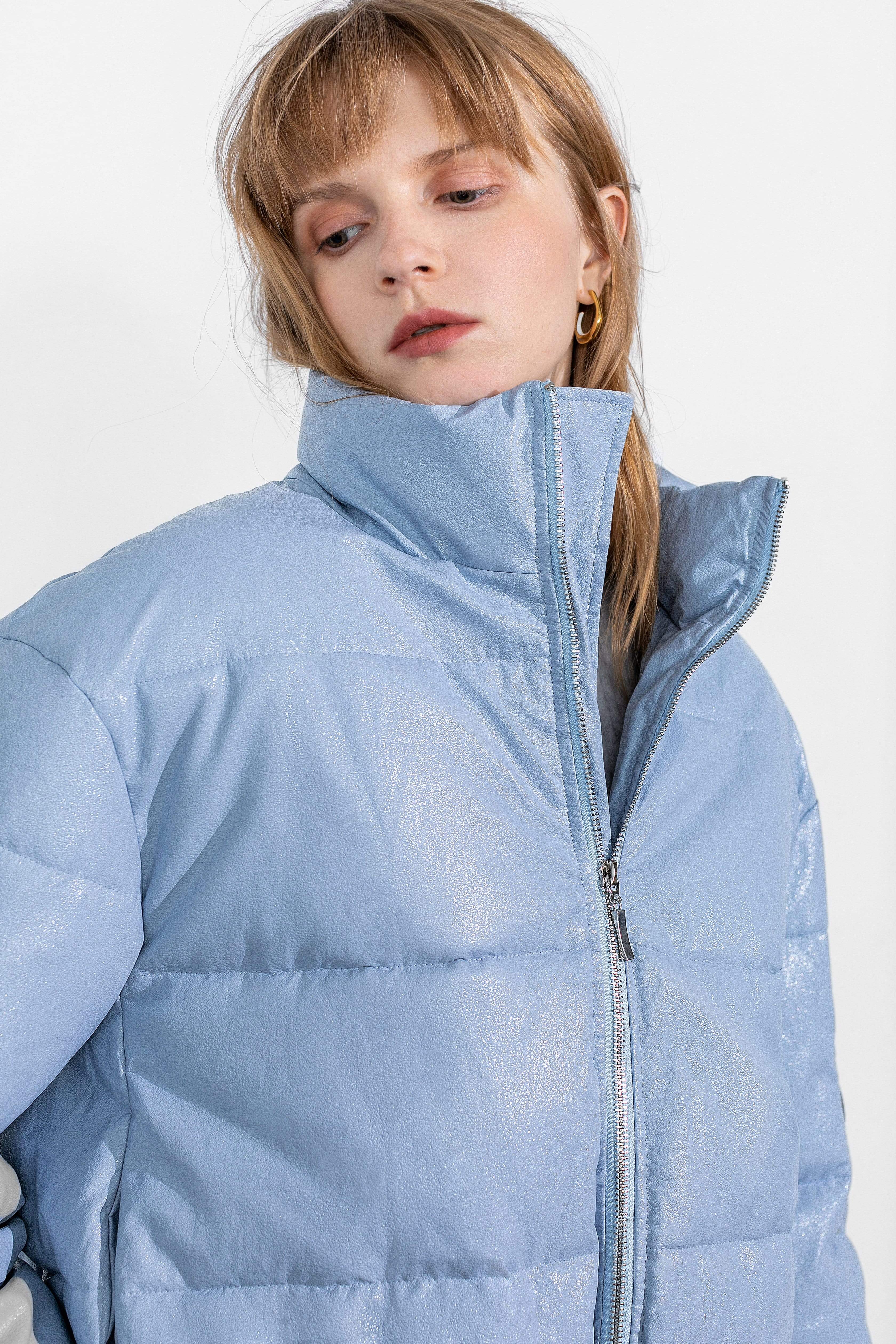 Slick Blue Puffer Jacket