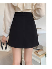 Metal Chain Pleated Mini Skirt
