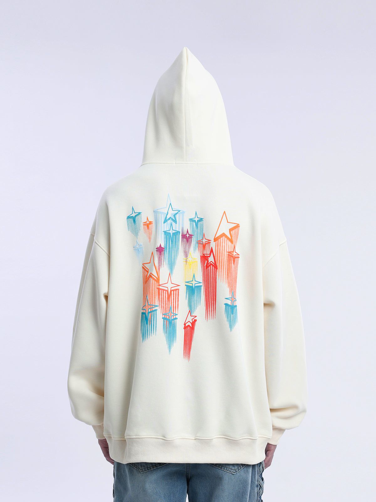 Star Embroidery Graffiti Hoodie