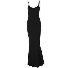 Casual Sleeveless High Waisted Slim Fit Camisole Long Dress