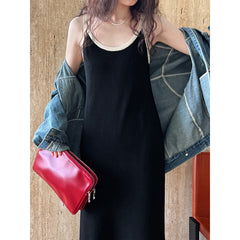 Contrasting Knitted Vest Skirt