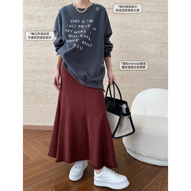Fake Two-piece Thermal Fleece Hooded Sweater