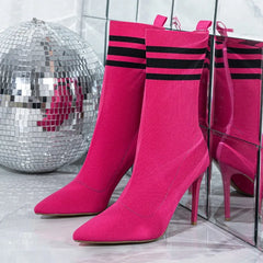 Women Thin Heel Socks Boots