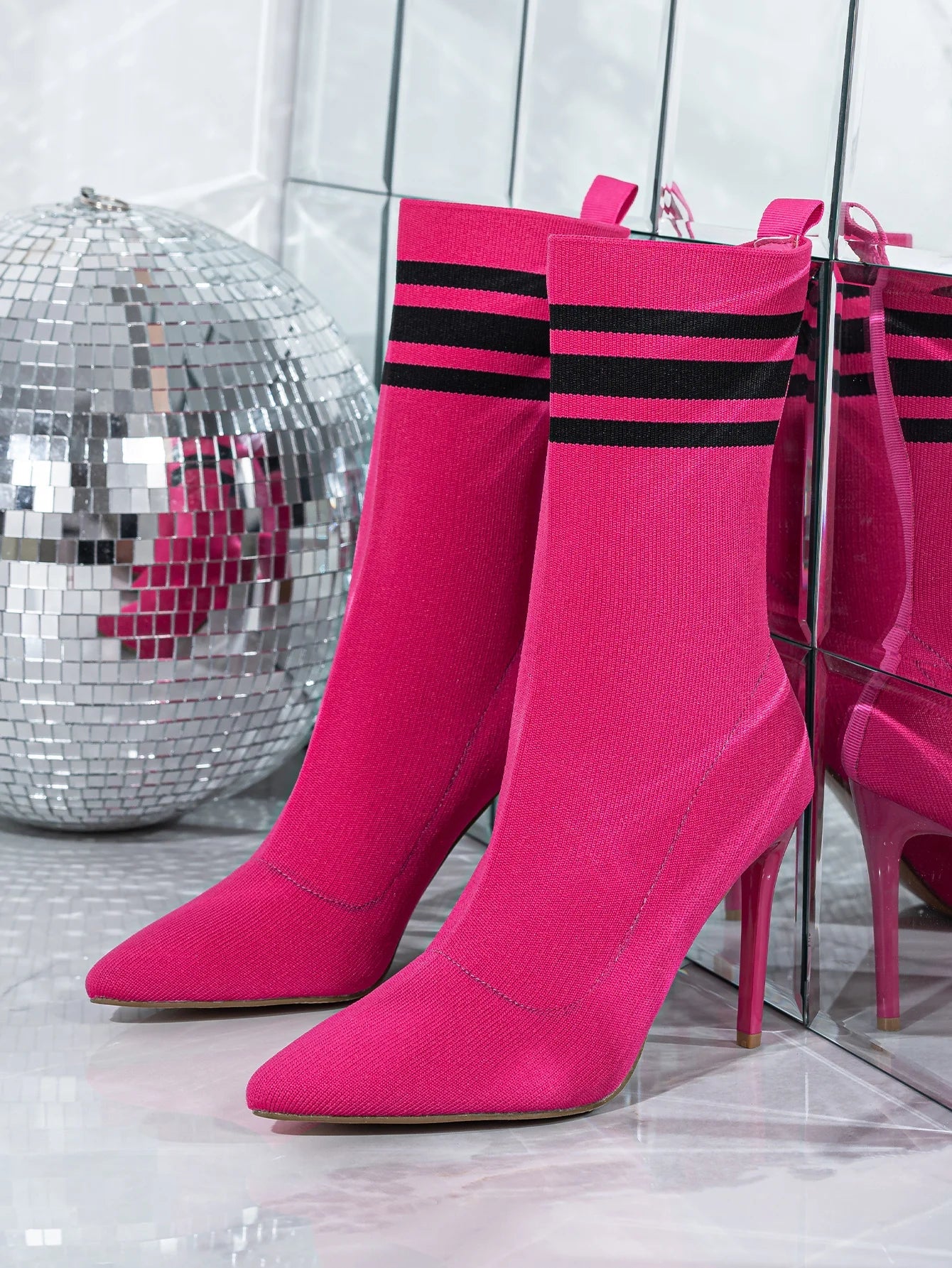 Women Thin Heel Socks Boots