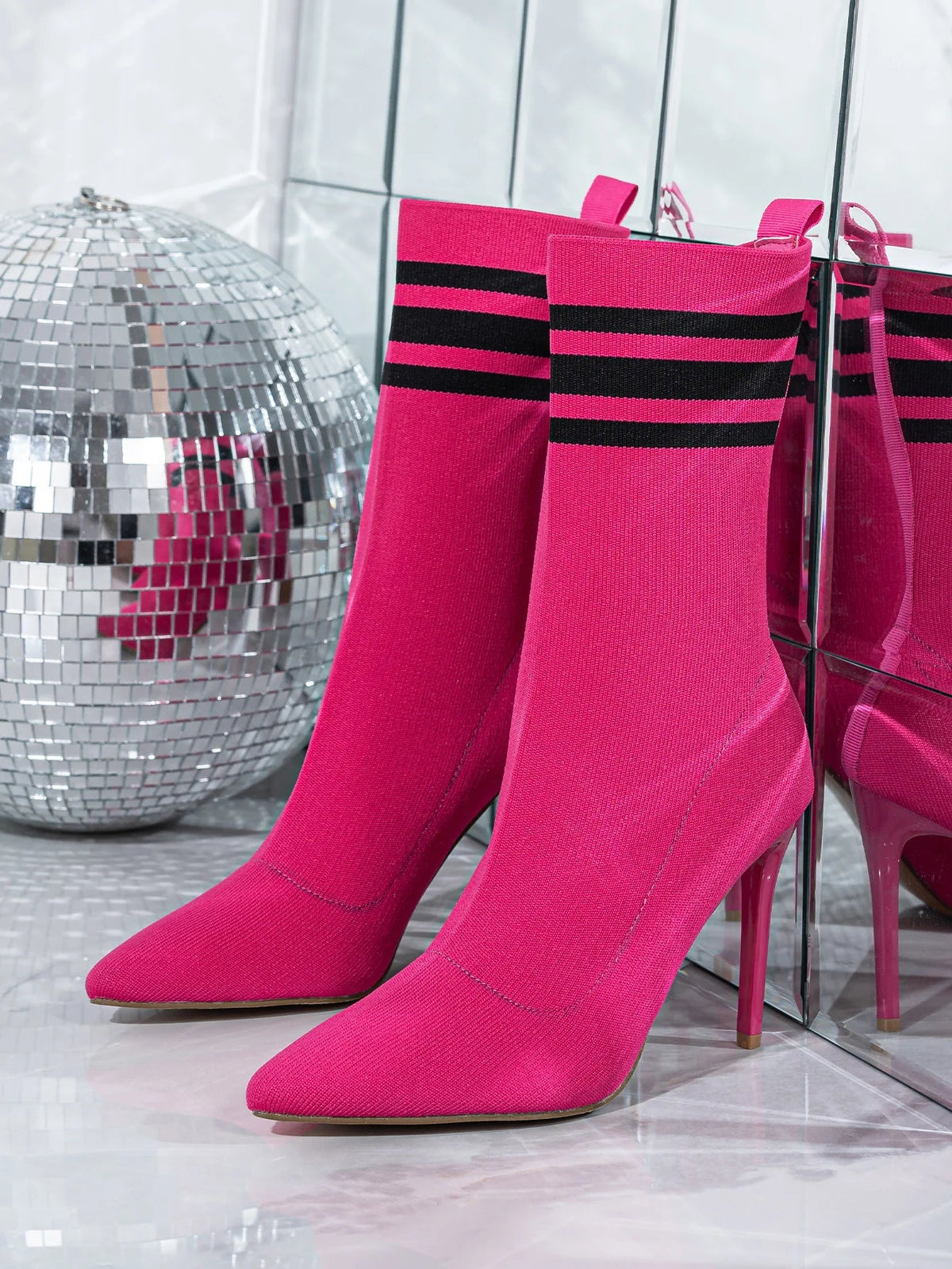 Women Thin Heel Socks Boots
