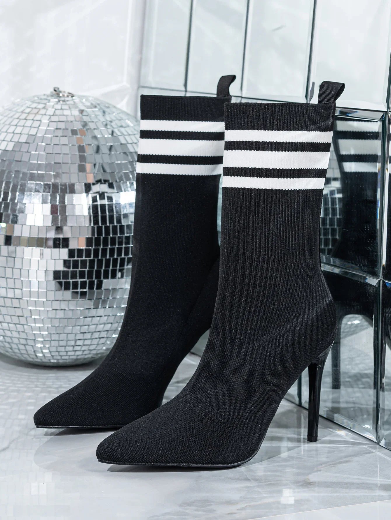 Women Thin Heel Socks Boots