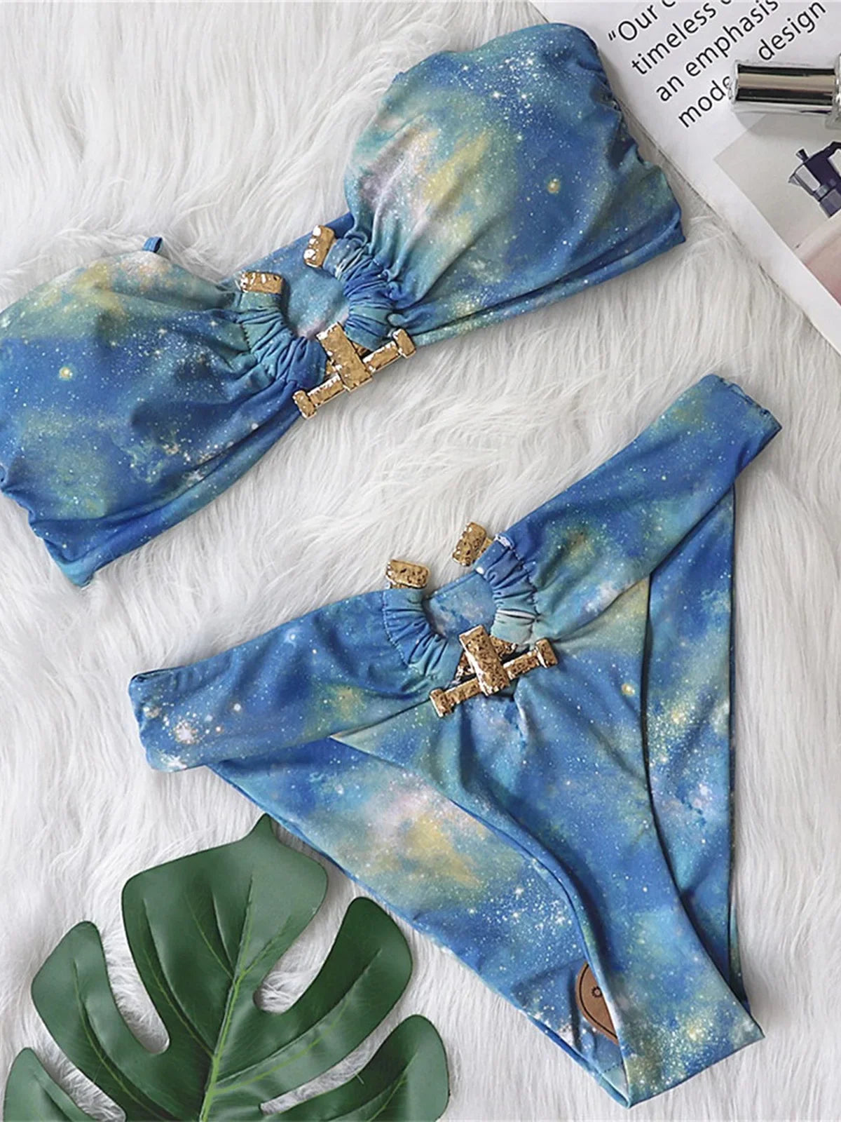 Bandeau Bikini Two-pieces Bikini Set Strapless