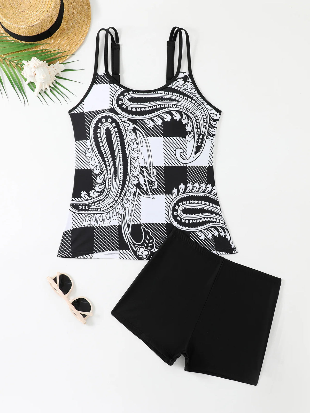 Tankini Swimsuit Seted Boyshort Bottom Tummy Control Two Piece Pantieswear