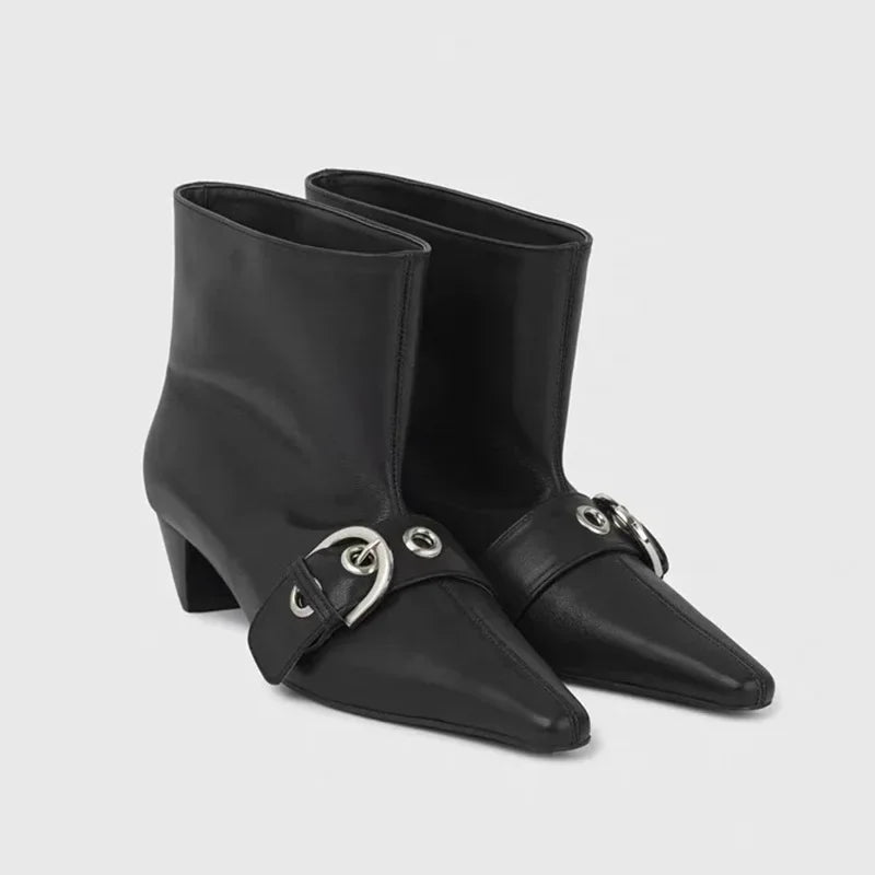 Coarse Heel Ankle Boots