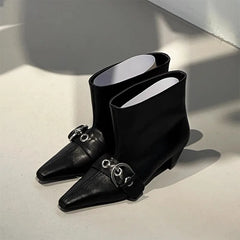 Coarse Heel Ankle Boots